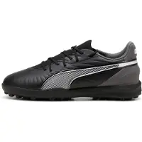Puma KING MATCH TT Football Boots Youth, Shoes, Black/White/Cool Dark Gray, 38.5