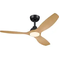 Philips LED-vifte Olas Ø132 cm tre/svart, CCT, DC