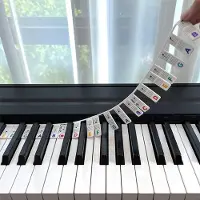 INF Avtakbare piano- og keyboardetiketter, 88 tangenter MultiColor