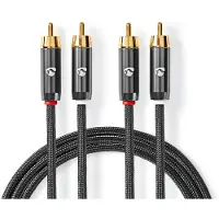 Nedis Gull Catb24200gy20 Stereo Lydkabel 2x Rca M-2x Rca M Belagt 2 M