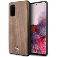Mercedes Wood Line valnøttveske for Samsung Galaxy S20 - Brun