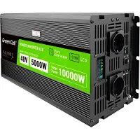 Green Cell PowerInverter LCD spenningsomformer 48 V 5000W/10000W Bilomformer med display - ren sinus