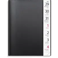 Adlibris Kalenteri 2026 Suuri viikkokalenteri Musta muovikansi A5 Burde