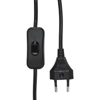 PR Home bordlampe Solo, svart/hvit, høyde 55 cm, stoff