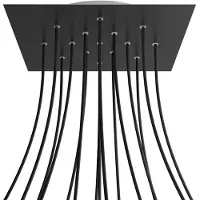Creative Cables Kroq4015f103 Xxl Rose-one Firkantet Matt Svart Rose Kit