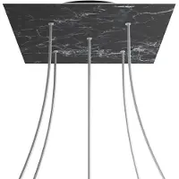 Creative Cables Krovnq405pf104 Xxl Rose-one Square Marquina Marmor Rose-sett