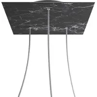 Creative Cables Krovnq403tf104 Xxl Rose-one Square Marquina Marmor Rosesett