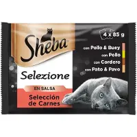 Mars Sheba Cuisine Selection Kjøttboks 4x85g Kattesnacks 13 Enheter