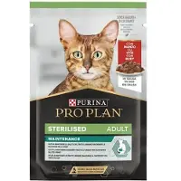 Purina Pro Plan Sterilisert Katt Snacks Med Kjøtt 85g 26 Enheter