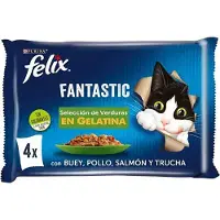 Purina Felix Fantastic Vegetable Selection 4x85g Kattesnacks 12 Enheter