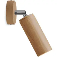 Creative Cables Fermaluce Wood Justerbar Tre-spotlampe Og Tub-e14 Lampeskjerm