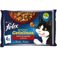 Purina Felix Sensations Kylling Okse Tomat 4x85g Kattesnacks 12 Enheter