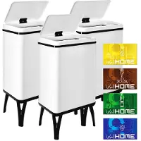 Wellhome Smarte Søppelkasser 40l 3 Enheter