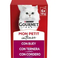 Purina Gourmet Mon Petit Intense Kjøtt Våtfôr Til Katt 8x6x50g