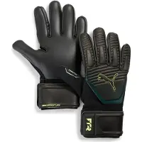 Puma FUTURE Match NC Football Goalkeeper Gloves, Accessories, Black/Green Terrain/Fizzy Light, 10