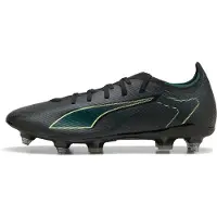 Puma ULTRA 6 MATCH MxSG Football Boots Unisex, Shoes, Black/Fizzy Light/Green Terrain, 41