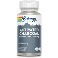 Solaray Activated Charcoal Kapsler Kokosnøtt 90 Enheter