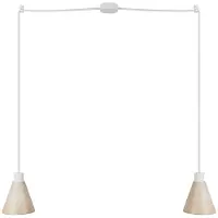 Creative Cables Med Bulb 2-lyss Multippel Pendellampe Med Kjegleformet Treskjerm