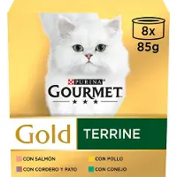 Purina Gull Gourmet Terrine Våtfôr Til Katt 8x85g 12 Enheter