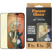 PanzerGlass | Ultra-Wide Fit - Skjermbeskyttelse for mobiltelefon - EyeCare Protection | Apple iPhone 15 Plus