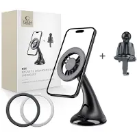 Tech-Protect N56 bilholder for montering på dashbord, frontrute eller luftventil - svart