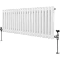 MonsterShop Tradisjonell 2-kolonne radiator - 300 x 1012 mm - hvit