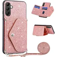 Mtp Products Stardust Samsung Galaxy A14/A14 5G Deksel med Kortlomme - Rosa