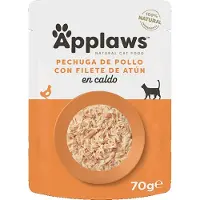 Applaws Våtfor Til Katt Med Kyllingbryst Og Tunfiskfilet 12x70g