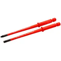Bahco Elektrisk Isolert Utbyttbar Stang Med Spor Kombispiss Og Pozidriv Med Redusert Diameter Ph2 6 Mm