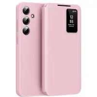 Mtp Products Samsung Galaxy A55 Smart Clear View Flip-etui med kortspor - Rosa