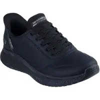 SKECHERS for woman. 117740 Slip-Ins: BOBS Squad 4 - Key Look black Sneakers (37), Flat, Laces, Casual