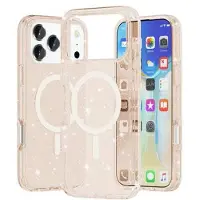Mtp Products iPhone 17 Pro Stylish Glitter Series Hybrid-deksel - MagSafe-kompatibel - Gull