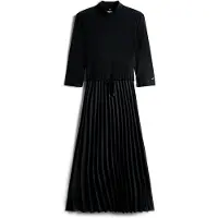 Tommy Hilfiger Slim 5x2 Rib Mix 3/4 Ermet Midi-kjole