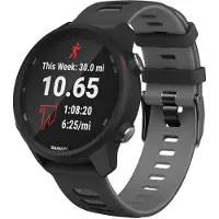 INF Klokkereim til Garmin Forerunner 245 / 645 / Vivoactive / Vivomove silikon Black