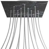 Creative Cables Kroq4014f104 Xxl Rose-one Square Marquina Marmor Rosesett