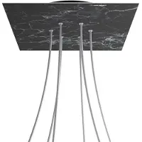 Creative Cables Krovnq406f104 Xxl Rose-one Square Marquina Marmor Rosesett
