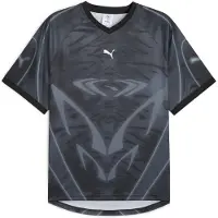 Puma PUMATECH All-Over Print Relaxed Football Jersey Unisex, Clothing, Black/Aop, L