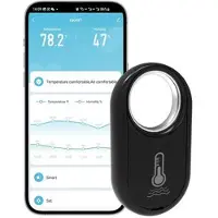 Mtp Products HS09 Trådløs Bluetooth temperatur- og luftfuktighetssensor - svart