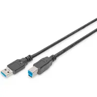 Digitus - USB-kabel - USB-type A (hann) til USB Type B (hann) - USB 3.0 - 1.8 m - formstøpt - svart