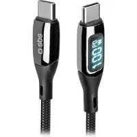 SBS TECABLETCCLED100WK, 1 m, USB C, USB C, 480 Mbit/s, svart