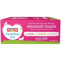 Smolke Smølke Steamed Meals 12 x 395 g - Favorittmiks (3 sorter)