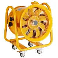 Vevor bærbar ventilator, 406,4 mm kraftig sylindervifte, 1100 W kraftig verkstedvifte 4240 CFM, 5 m strømledning (uten ladehode), industriell vifte for støvsuging, røyk hjem/arbeidsplass