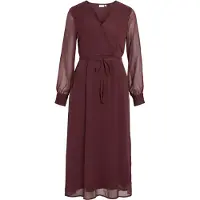 Vila Falia Lang Ermet Midi-kjole