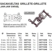 Goldenship Aisi-316 Svingbar Kjeve&kjeve 5 Enheter