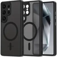 Tech-Protect Samsung Galaxy S25 Ultra MagCam-deksel - MagSafe-kompatibel - matt svart