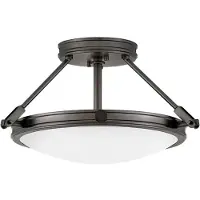 HINKLEY Taklampe Collier, svart, Ø 41,7 cm, stål, glass, E14