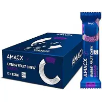 Amacx Boks Med Cassis-frukt Tygge Energibarer 38g 12 Enheter