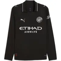 Puma Manchester City 25/26 Authentic Long Sleeve Away Jersey Men, Sport, Black, 3XL