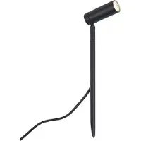QAZQA Spydspotlight svart 40 cm inkl. LED justerbar IP65 inkl. ledning og plugg - Carl