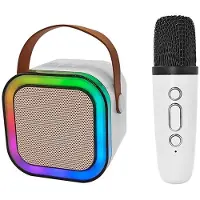 24hShop Karaokehøyttaler med LED-lys og trådløs mikrofon